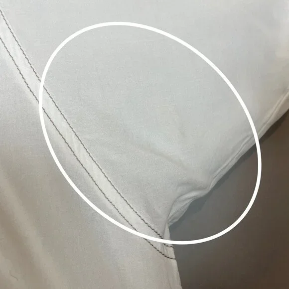 Urban Outfitters Blouse White Semi-Sheer Long Sleeve FLAWS Size Medium Women Top - Picture 8 of 16